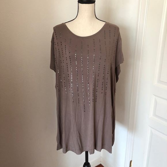 Sejour Tops - Sejour Brown T-Shirt Top 2X 18/20